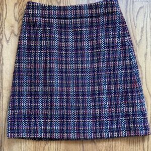 DKNY Multi-Color Wool Blend A-Line Mini Skirt